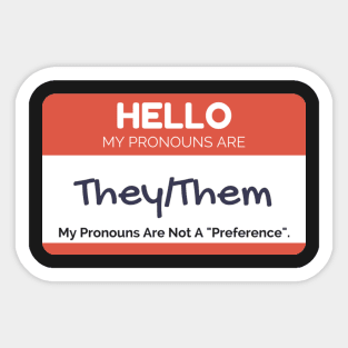 They/Them Pronouns Sticker